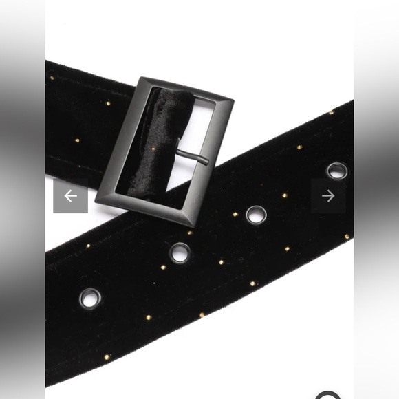 Black 1960s Off-Shoulder Rhinestones Velvet Dress Size XL 10/12 - Picture 4 of 8